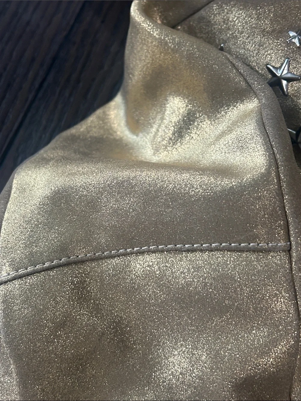 Jimmy Choo “SKY” Star-Studded Hobo Bag